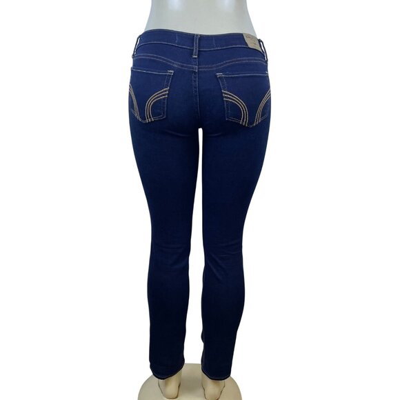 Hollister Women’s Dark Wash Denim Skinny Jeans Stretch Size 5S W27 L31 - Picture 3 of 9